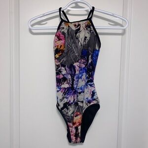Kids colourful print reversible multicolour and black bodysuit